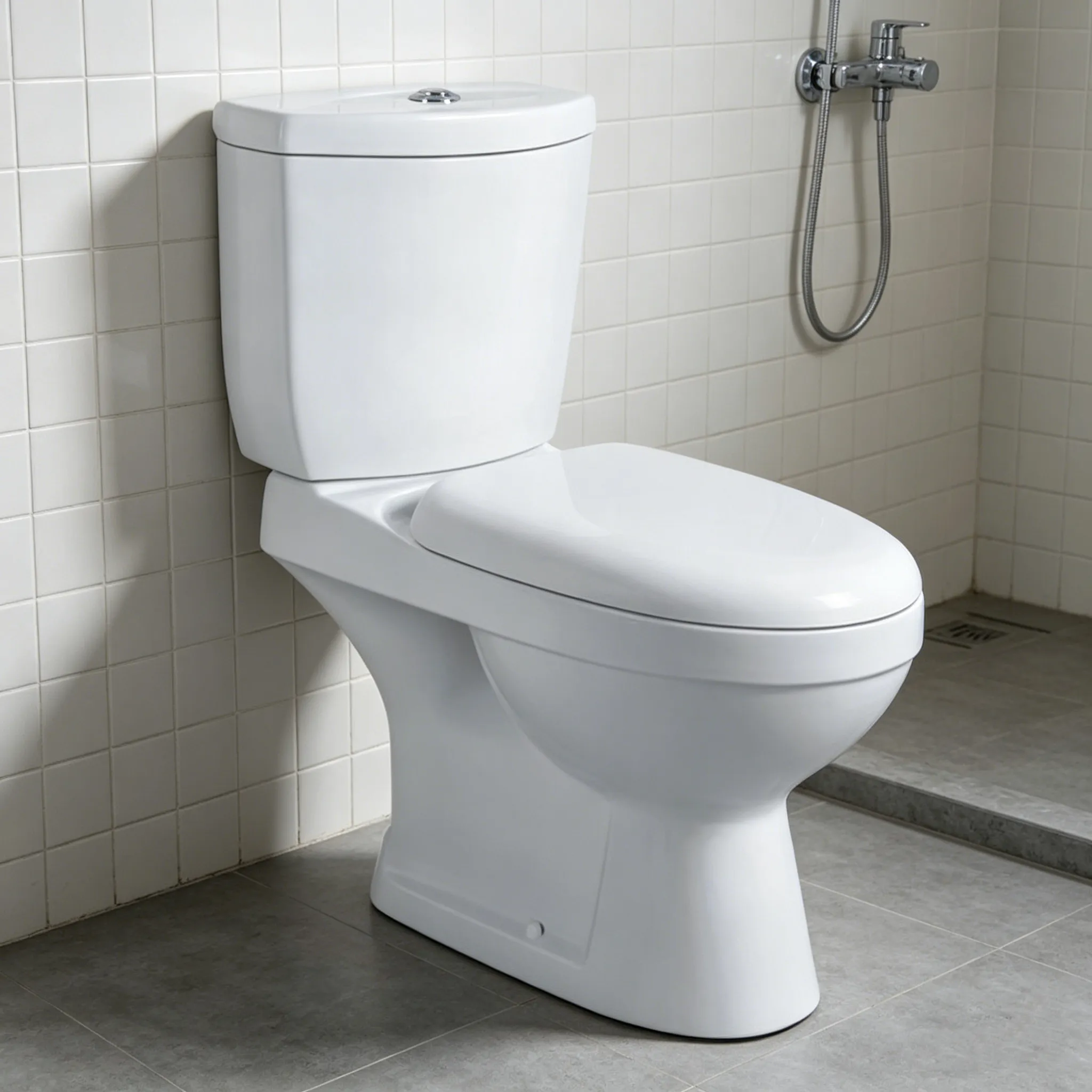 Toilettes en deux parties