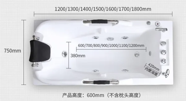 Custom Bathtub with Modern Acrylic Freestanding Design8