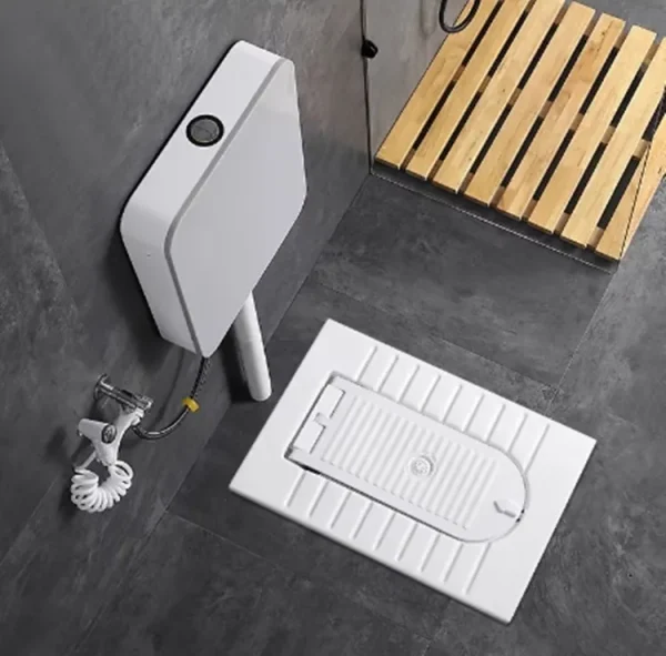 Custom Squatting Pan Ceramic Squat Toilet with Cover Plate1