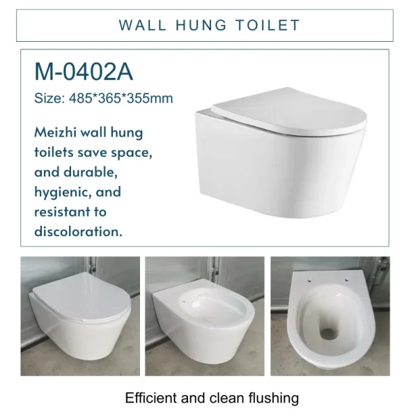 Custom Wall-Mounted Commode Toilet Concealed Cistern2