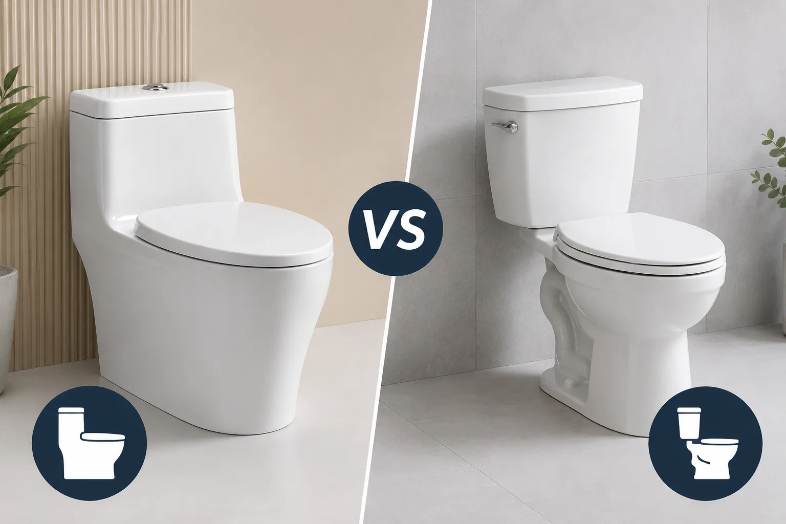 一体型トイレと二体型トイレの違いは何ですか