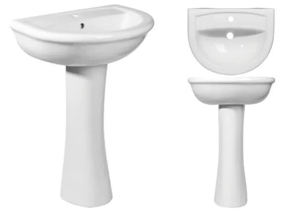 White Pedestal Basin Wholesale Ceramic Freestanding Sink1