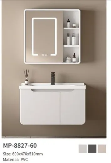 Wholesale PVC Bathroom Cabinet Waterproof Wall Mount Vanity2