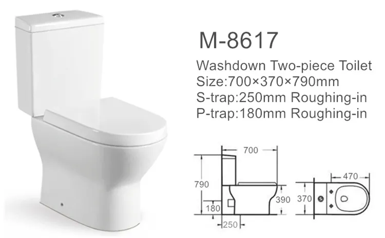 Wholesale Two-Piece Toilet Modern Square Tank Design1