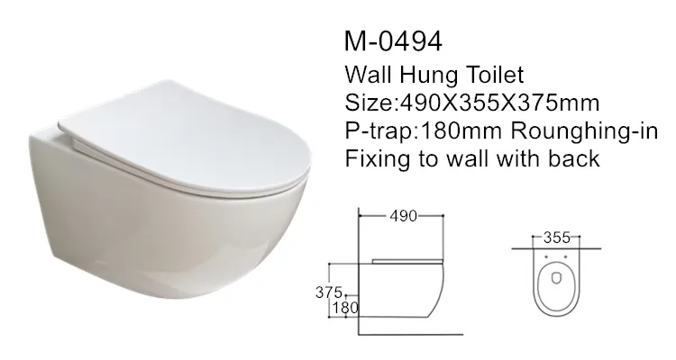 Wholesale Wall-Mounted Toilet Premium Ceramic with Slim Edge1