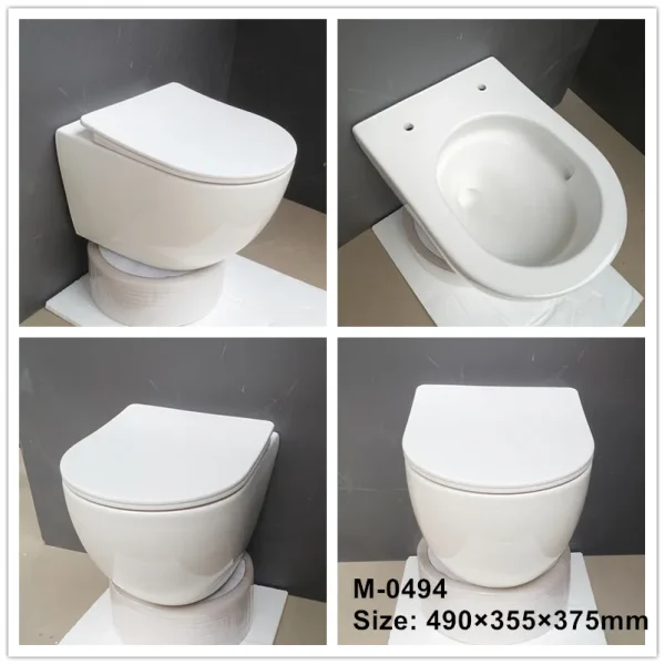 Wholesale Wall-Mounted Toilet Premium Ceramic with Slim Edge2
